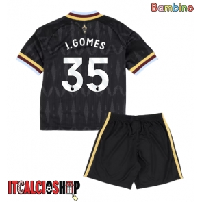Aston Villa Joao Gomes #35 Seconda Maglia Bambino 2026-27 Manica Corta (+ Pantaloni corti)